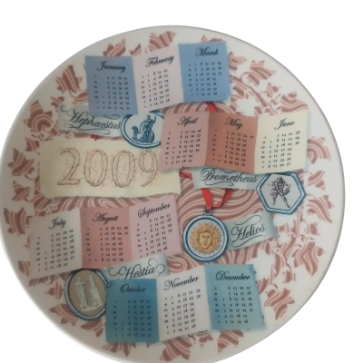 Wedgewood 2009 Calander Plate 25cm in Diameter