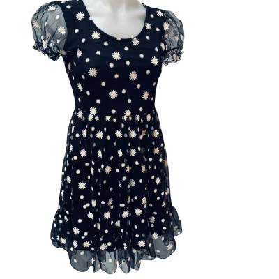 Dangerfield Womens  Size 6 black daisy dress