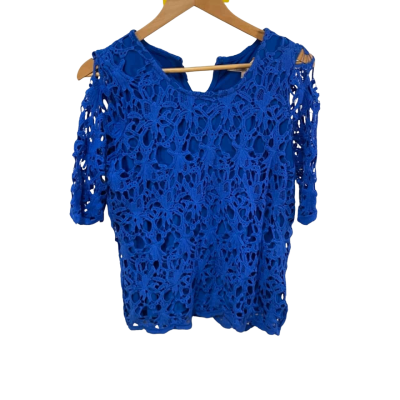 BNWT Noni B Womens  Size 12 Blouse Blue RRP $89.99