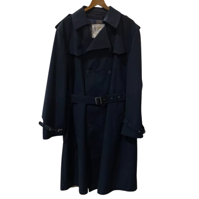 London Fog Mens  Size L Trench Coat Black  