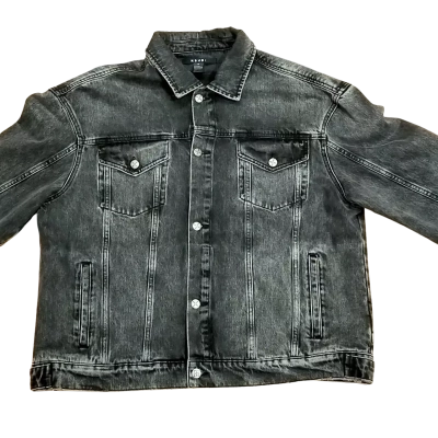 Ksubi Men's Oh G Jacket 'Asphalt Denim Jacket Grey Size XL 