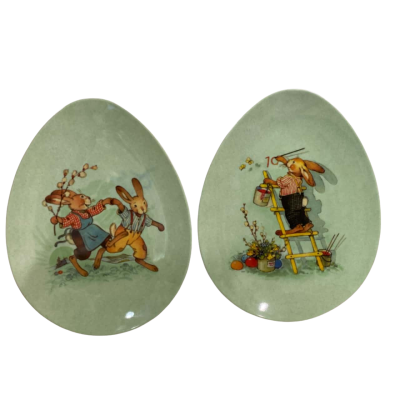 World Market Melamine Egg Shape Easter Plates