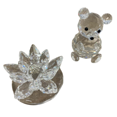 Swarovski, two figurines -Lilly and bear