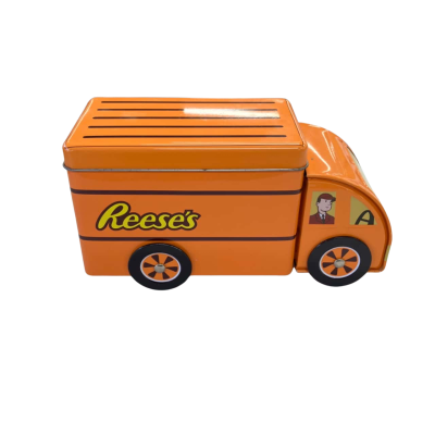 Vintage Reeses’s Chocolate Truck Tin W/Moving Wheels