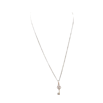21st Key Pendant Necklace 925 Silver 