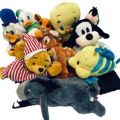 Assorted vintage Disney by Mattel plush collectibles 