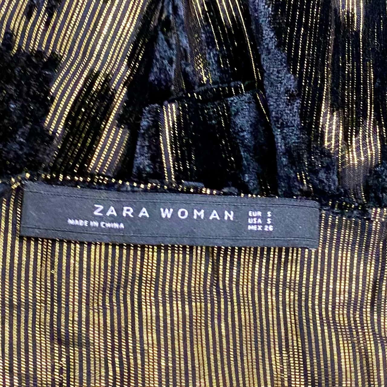 Zara Size EUR5 Black / Gold Dress(s)
