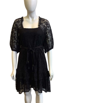 BNWT Three of Something Women's Size XL Fitzgerald Midnight Dress Black 