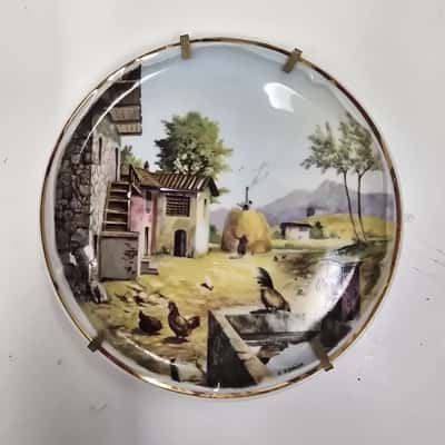 2 x French Wall Plates from a' Limoges in France 13.5cm diameter each