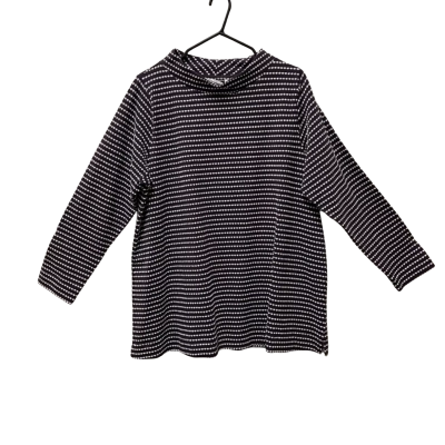 Virtuelle Taking Shape Dot Ticking Top Womens  Size 16 Purple / White 