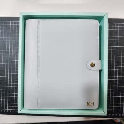 Kikki K Leather Personal Planner Grey As New PreOwned 