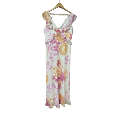 BNWT Style State Womens Size 14 Maxi Dress Cream / Orange / Pink  / Purple 