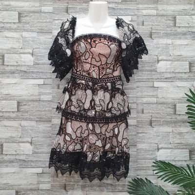 Talulah Womens  Size XS Midi Dress Black  / Pink  