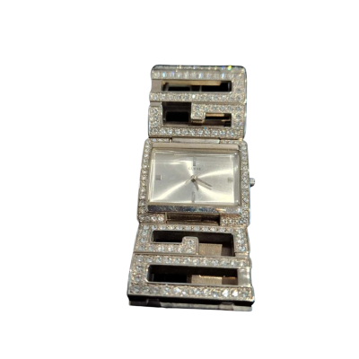 Guess Womens  Watch with white stones band