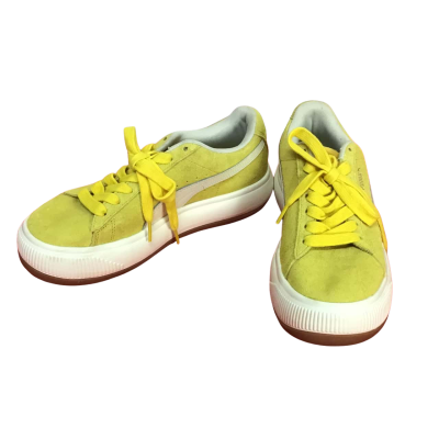 Puma Womens  Size 8 Yellow Suede Trainers 