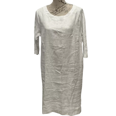 Basics Womens  Size M Shift Dress White 