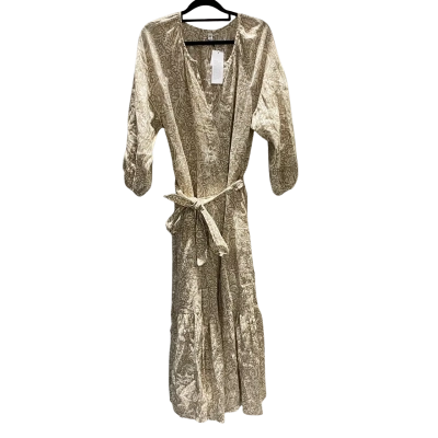 BNWT Commonry  Womens Linen Maxi Dress Size 10 Beige / Cream 
