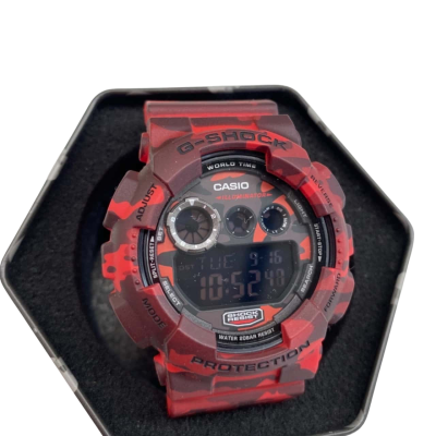 G-SHOCK Unisex Red camo watch