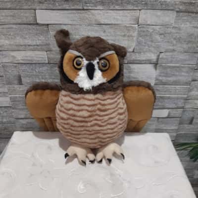 wild republic great horned owl plush 