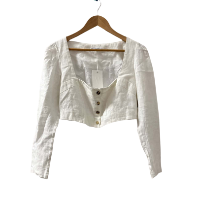 BNWT Long sleeve Venroy White Top - Size M