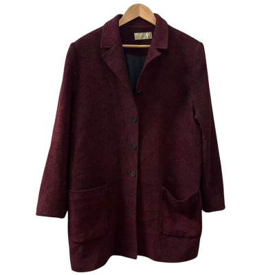 Perri Cutten Australia Black and Red Coat - Size 16