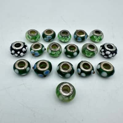 17 x 925 Glass Charms 
