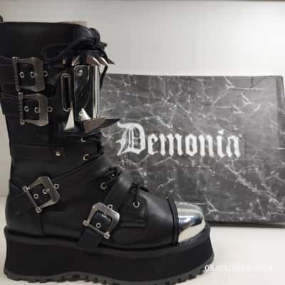  Mens Brand New Demonia Gravedigger Size 12 Black Boots New With Tags  