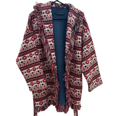 Zara Womens  Size L Red/Black Coat