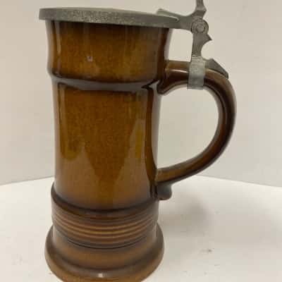 Vintage Goebel Oeslauer Ceramic Westbrook Brown Glaze Beer Stein 