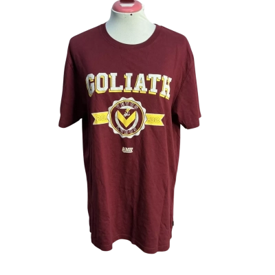 Goliath Mens  Size M Short Sleeve T-shirt Maroon 