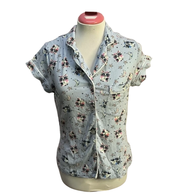 Peter Alexander Womens  Size XXS Pyjama Top and Shorts Blue 