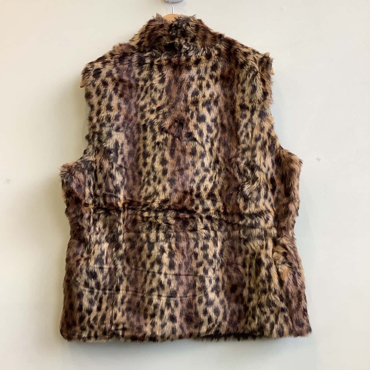 leopard print long vest