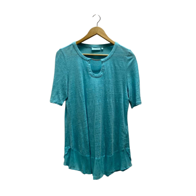 Blue Illusion Womens  Baby Blue Top Size L 