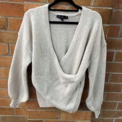 Decjuba Womens  Size XL Cream Jumper 