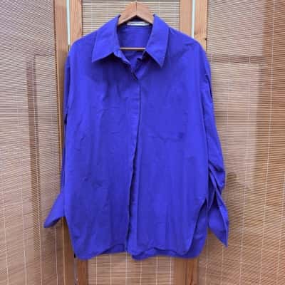 Camilla & Marc Womens  Size 14 Long Sleeve Shirt Blue 