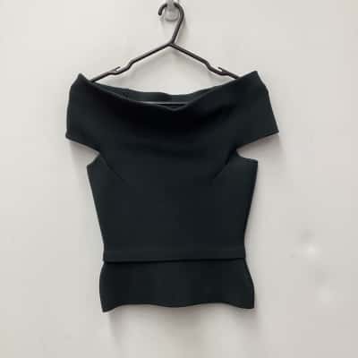 Scanlan Theodore Womens  Black  cut out top