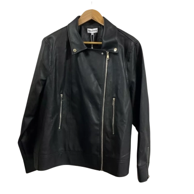 Proud Poppy Clothing Womens  Size 20 Rebel Faux Leather Biker Jacket Black