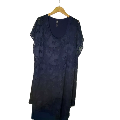 Taking Shape Womens  Size L Midi Dress Navy Blue 