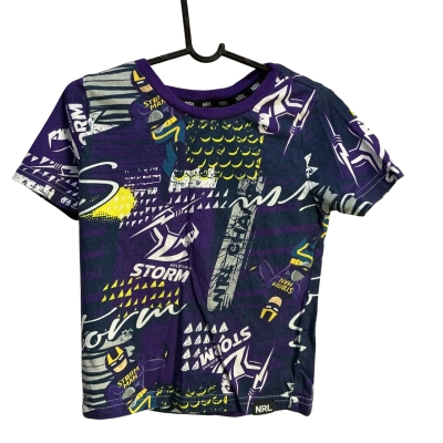 NRL Kids  Size 3 Top and Size 2 Shorts  Multicoloured / Purple 