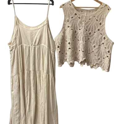  Womens  Size 16 Casual and overtop Dress Beige B