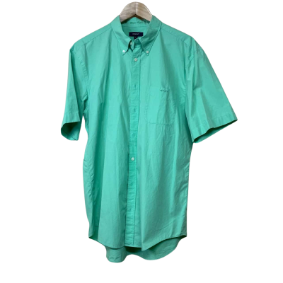 Gant Short Sleeve Green Shirt - Size XL