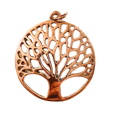  Rose Gold Plated Silver Tree of Life Pendant