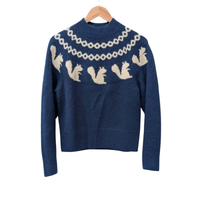 JW Anderson X Uniqlo Womens Blue Squirrel Jumper