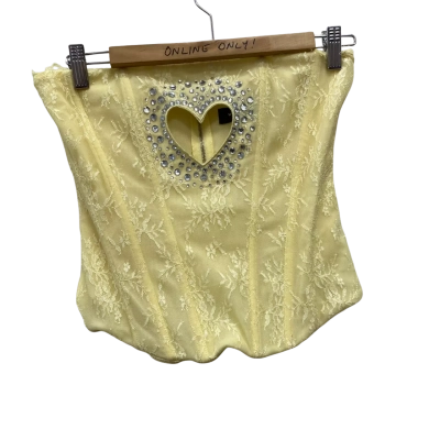White Fox "The Old Days" Bustier Yellow Size S