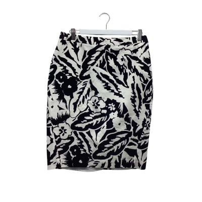 Veronika Maine Womens Size 12 Black & White Pencil Skirt
