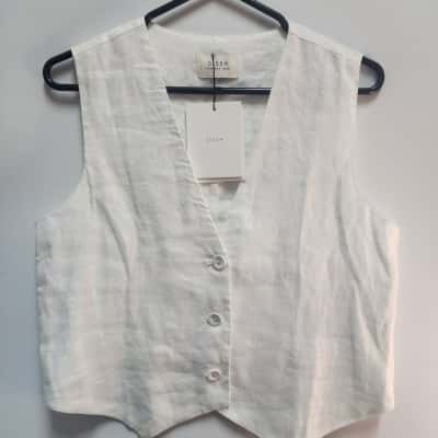 Dissh  Womens Vest  Size 10 Linen
