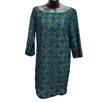 CATHERINE MALADRINO Size 10 Lace Crochet Cut Out Shift Dress