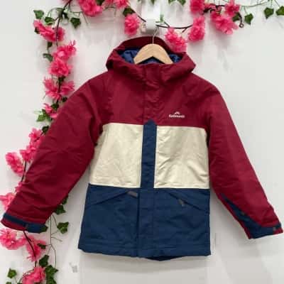 Kathmandu Kids ngx2 Junior Insulated Snow Jacket Size 12 Navy Blue / Red / White 