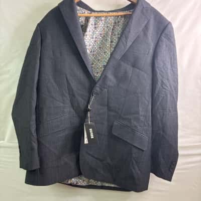 Oxford Mens Size XXL Merino Wool Suit Jacket Black BNWT