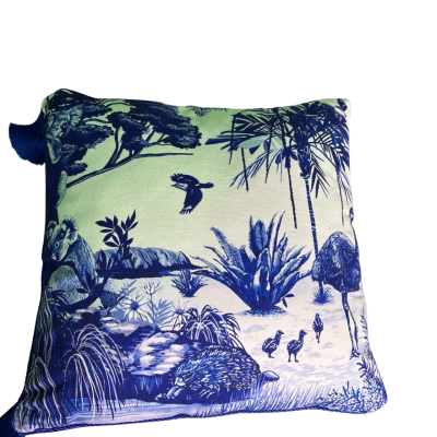 La La Land Blue and white cushion 